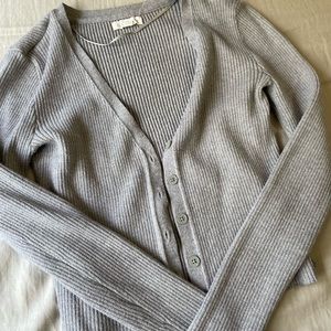 grey mini cardigan